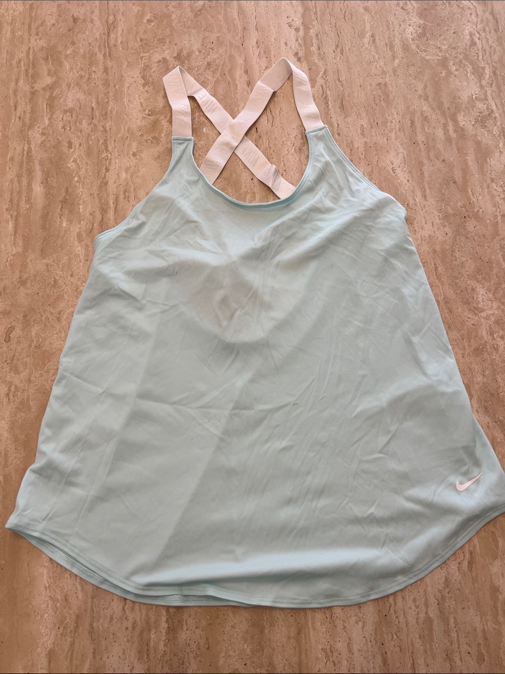 Nike Light Blue Crisscross Back Tank Top